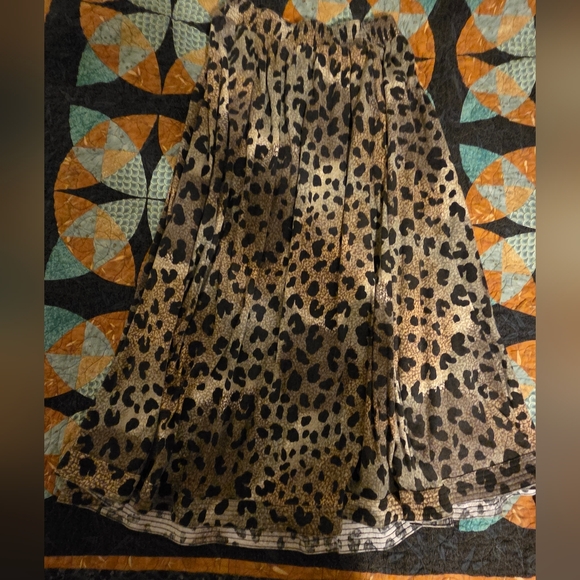 Women's Vintage Peter Popovitch Leopard Print Women's Skirt Size L - Picture 7 of 9